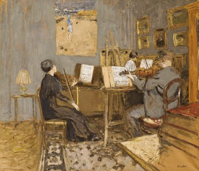 Het Ochtendconcert, Place Vintimille; Le concert matinal, place Vintimille door Edouard Vuillard