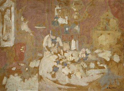 De tafel (olieverf op karton) door Edouard Vuillard