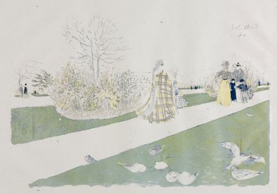 De Tuilerieëntuin door Edouard Vuillard