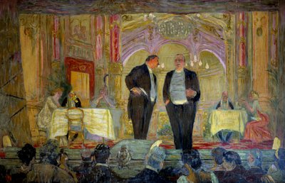 Het kleine café, 20e eeuw. Parijs, Comédie des Champs-Élysées door Edouard Vuillard