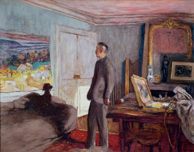 De schilder Pierre Bonnard thuis door Edouard Vuillard