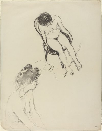 Twee Naaktfiguurstudies door Edouard Vuillard
