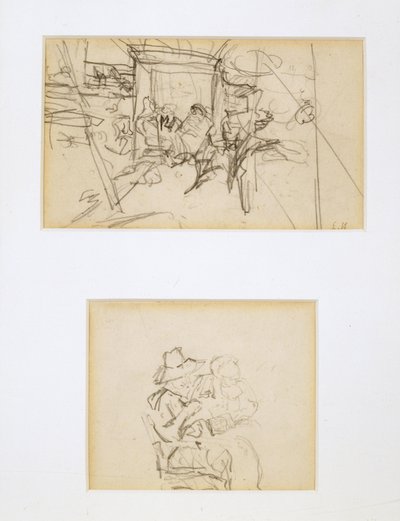 Twee studies voor De Tent door Edouard Vuillard