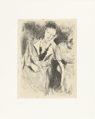 Vrouw zit op een stoel door Edouard Vuillard