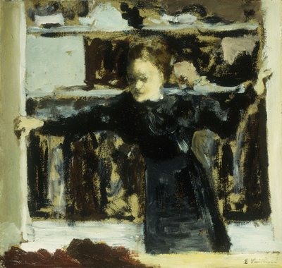 Vrouw die een raam opent, 1893 door Edouard Vuillard