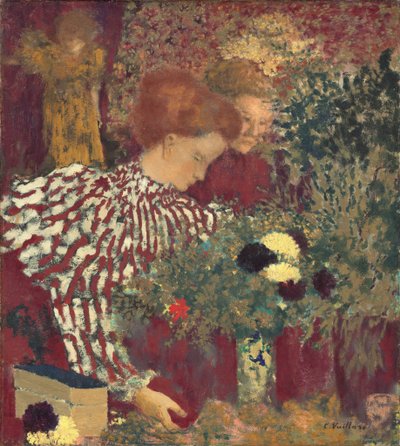 Vrouw in een gestreepte jurk, 1895 door Edouard Vuillard