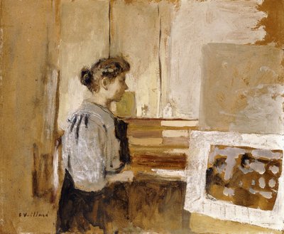 Vrouw in een studio door Edouard Vuillard