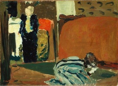 Vrouw die onder het Bed Kijkt, ca. 1895 door Edouard Vuillard