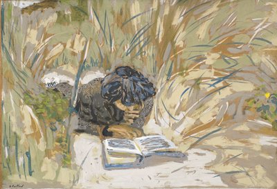 Vrouw die leest, ca. 1909 door Edouard Vuillard