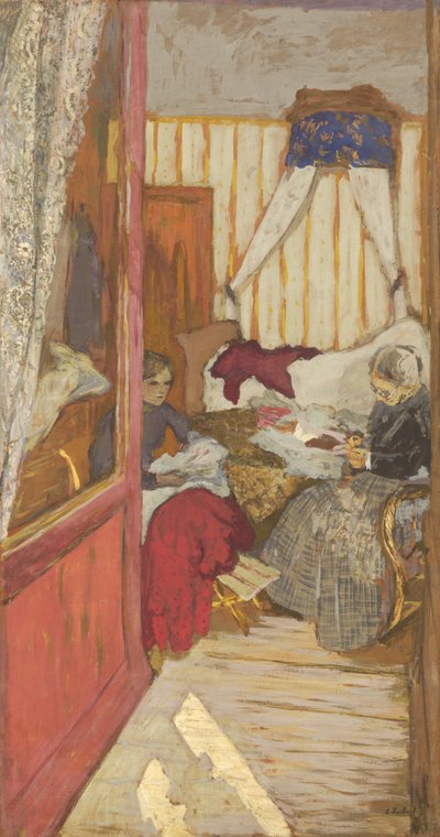Vrouwen aan het Naaien door Edouard Vuillard
