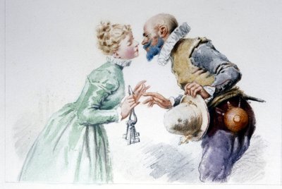 Blauwbaard en zijn zeven vrouwen, illustratie door Edouard de Beaumont door Edouard de (after) Beaumont