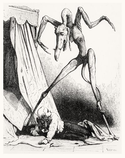 Illustratie voor Le Diable Amoureux, 1845 door Edouard de Beaumont