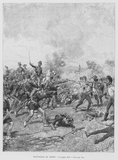 Slag bij Goito, 30 mei 1848 door Edouardo Matania
