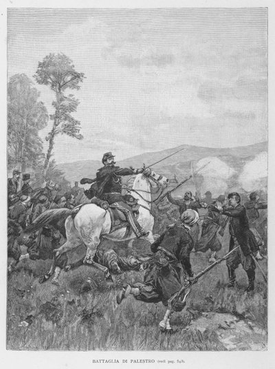 Battaglia Di Palestro door Edouardo Matania