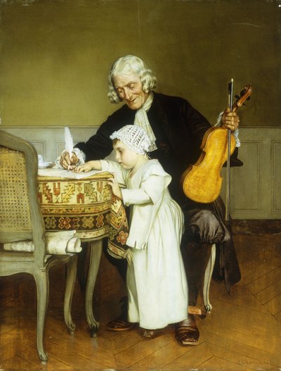 De Muziekles door Eduard Charlemont