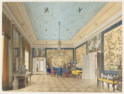 De Chinese Kamer in het Koninklijk Paleis, Berlijn door Eduard Gaertner