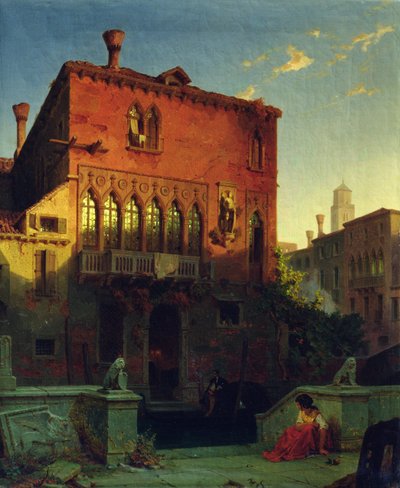 Het Huis van Othello, de Moor in Venetië, 1856 door Eduard Gerhardt