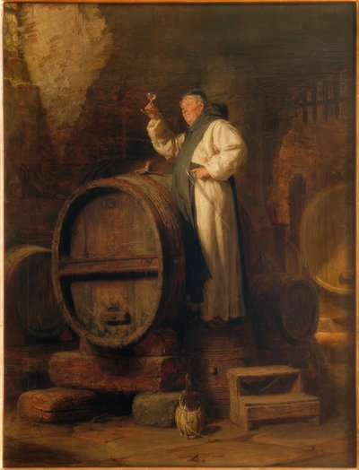 De wijnproeverij in de kelder door Eduard von Grutzner