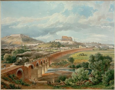 Spoorwegviaduct (Viaduct van de Brünner zijlijn van de Kaiser Ferdinands-Nordbahn) door Eduard Gurk