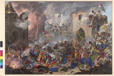De herovering van Buda op 2 september 1686 door Hongarije door Eduard Gurk