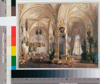 Interieurs van het Winterpaleis: De rococo salon met cupido