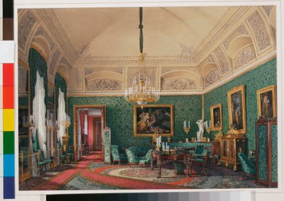 Interieurs van het Winterpaleis: Het Eerste Gereserveerde Appartement - De Kleine Studeerkamer van grootvorstin Maria Nikolajevna door Eduard Hau