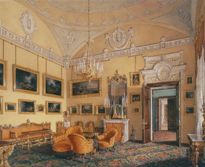Interieurs van het Winterpaleis. Het eerste gereserveerde appartement. De salon van hertog Maximilian Le door Eduard Hau