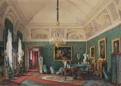 Interieurs van het Winterpaleis. Het Eerste Gereserveerde Appartement. De Kleine Studiekamer van Grootvorstin Maria Nikolajevna, 1867 door Eduard Hau