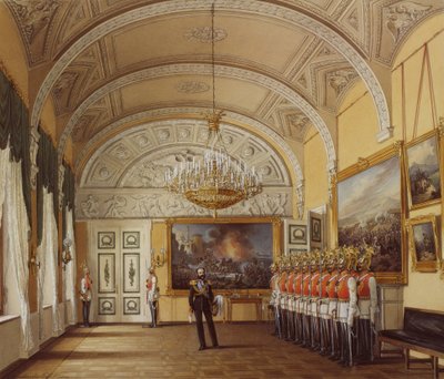 Interieurs van het Winterpaleis. De Wachtkamer, 1864 door Eduard Hau