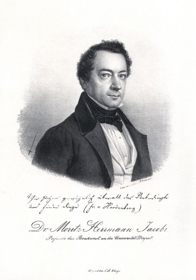 Portret van Moritz Hermann von Jacobi 1801-1874, 1837 door Eduard Hau