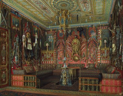 Turkse Kamer in het Catharinapaleis in Tsarskoye Selo, midden 19e eeuw door Eduard Hau