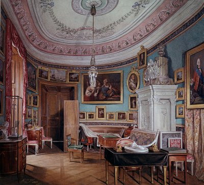 Uitzicht op de kamer van Paul I in Gatchina door Eduard Hau