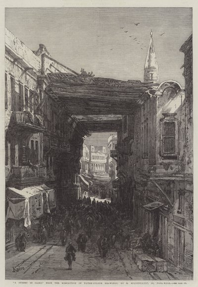 Een Straat in Caïro door Eduard Hildebrandt