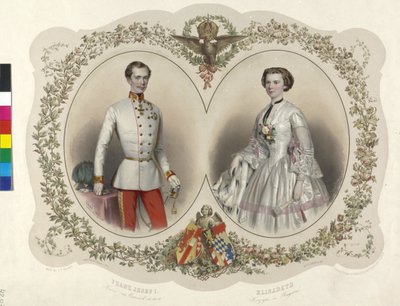 Franz Joseph I Keizer van Oostenrijk - Elisabeth, hertogin in Beieren door Eduard Kaiser