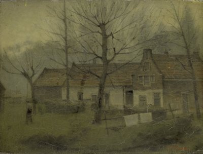 Huizen in een Dorp door Eduard Karsen