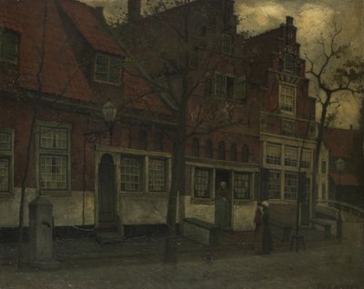 Huizen aan de Breedstraat, Enkhuizen door Eduard Karsen