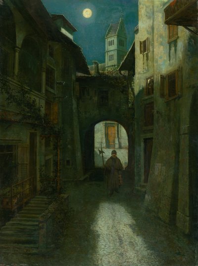 Nachtwacht in de Oude Stad door Eduard Majsch