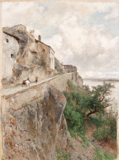 Dürnstein - Op weg naar het kasteel door Eduard Peithner von Lichtenfels
