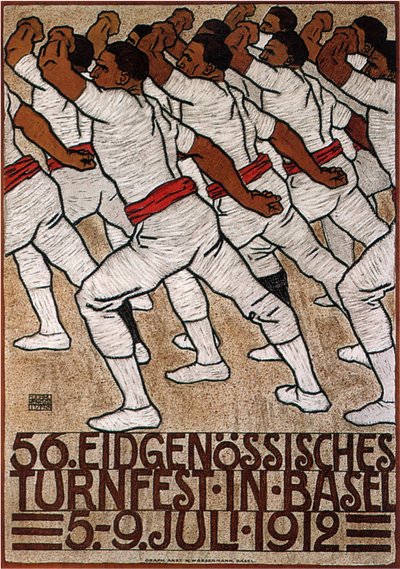 56e Federale Turnfeest in Basel, 1912 door Eduard Renggli the Younger