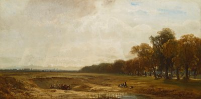 Zandgroeve aan de Schleißheimer Allee door Eduard Schleich der Ältere