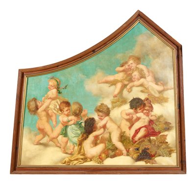 Deel van een plafondschildering (putti allegorieën) door Eduard Theodor Ritter von Grützner