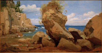 Kustlandschap bij Sorrento door Eduard Wilhelm Pose