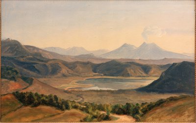 Lago di Averno en Vesuvius door Eduard Wilhelm Pose