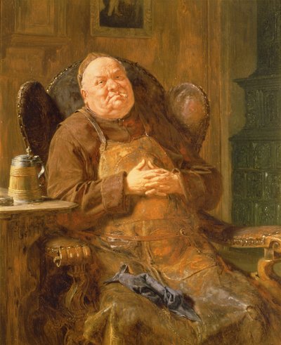 Een Rustige Rook door Eduard von Grutzner