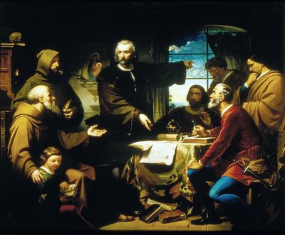 Cristóbal Colón in het klooster van La Rábida door Eduardo Cano
