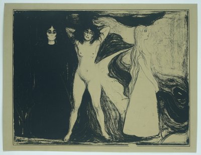 Vrouwen in drie stadia door Edvard Munch (signed by artist)