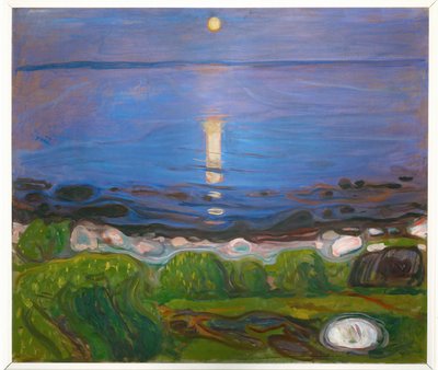 Een zomernacht op het strand (schilderij) door Edvard Munch
