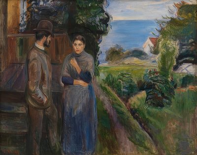 Avondgesprek. 1889 door Edvard Munch