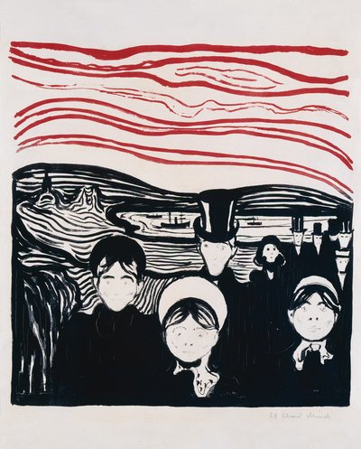 gevoel van angst door Edvard Munch
