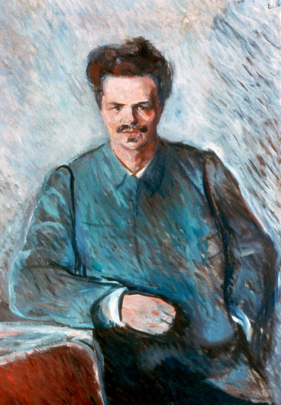 August Strindberg, 1892 door Edvard Munch
